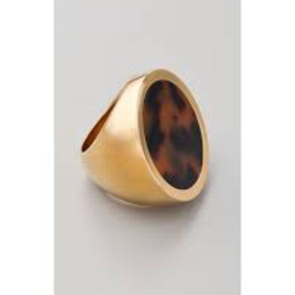 Michael Kors Jet Set Tortoise Shell Ring - Size US 7 - Picture 3 of 6